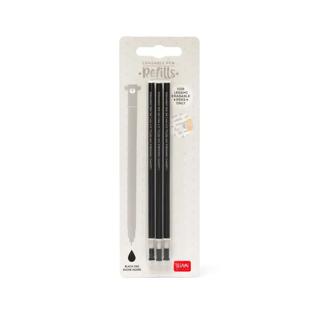 [Legami-Refep0004] Recharge stylo effaçable noir