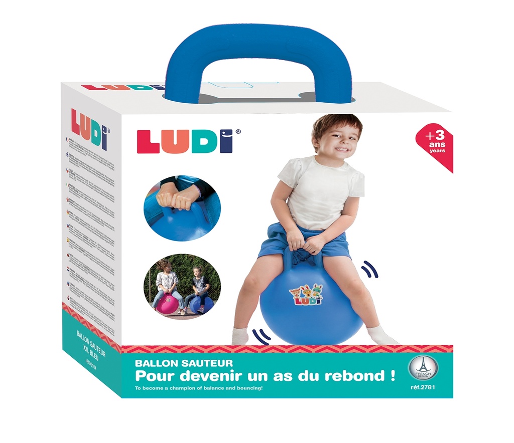 Ballon sauteur bleu 45cm