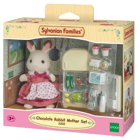 sylvanian - maman lapin chocolat - frigo