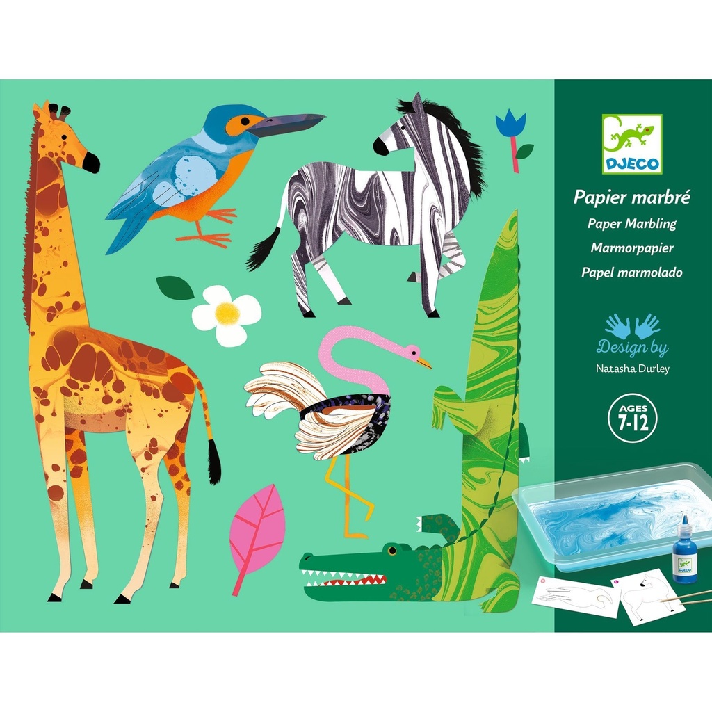 [Djeco-Dj09351] Papier marbré - Colorful - Atelier Djeco