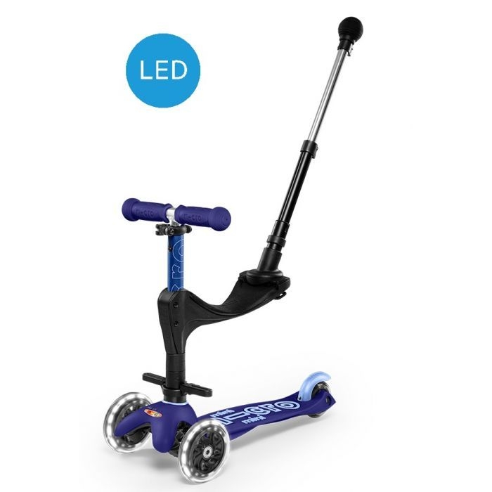 Mini micro deluxe 3 en 1 led push bar - bleu
