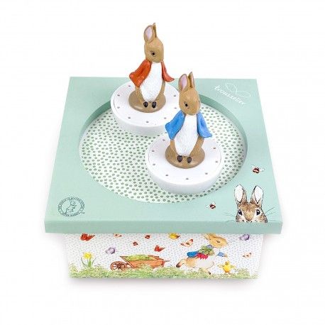 Boîte à musique - figurines magnetiques lapins