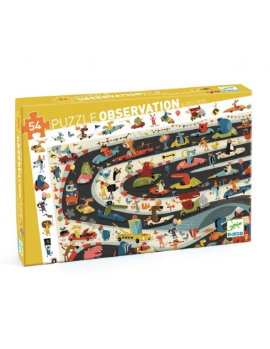 Puzzle observation 54 pcs - Rallye automobile