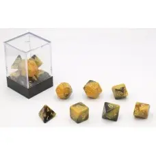 Set de 7 dés noir/jaune