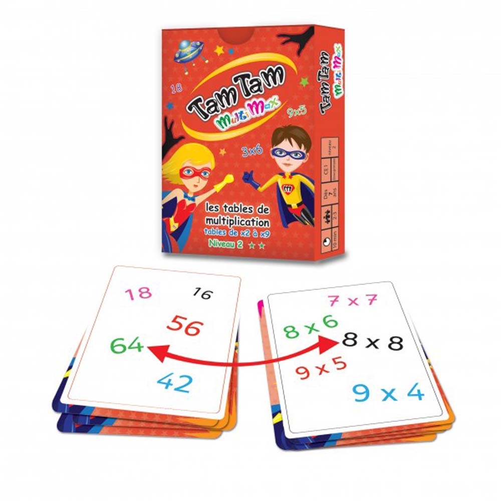 Tam tam multi max rouge - tables de multiplication