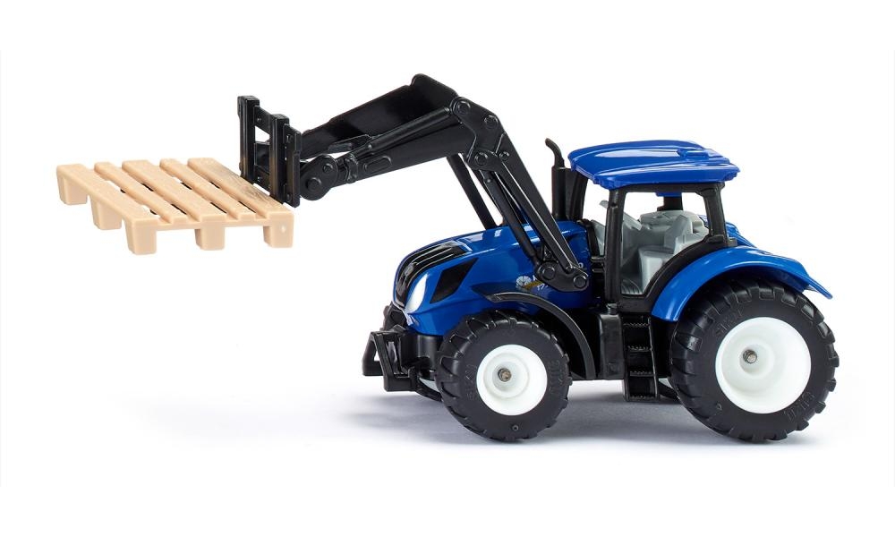 1544 - New holland avec fourche de paletter et palette incluse