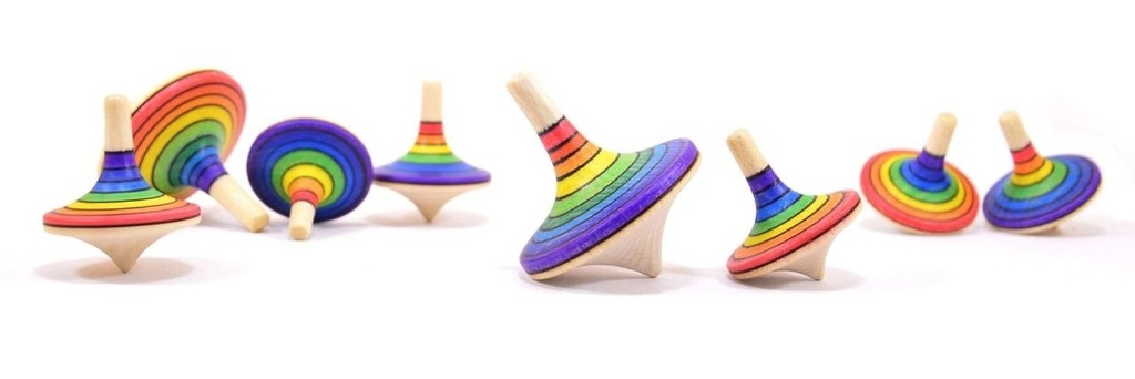 Toupie - rallye arc en ciel 36mm