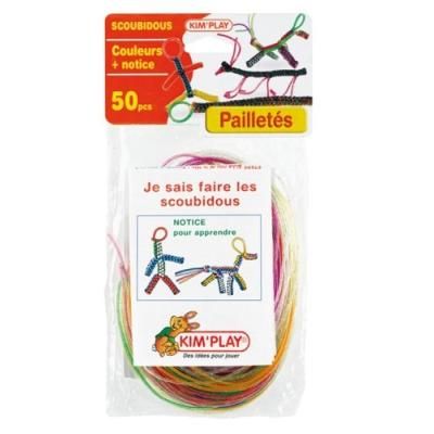 Scoubidous paillettes 50pieces