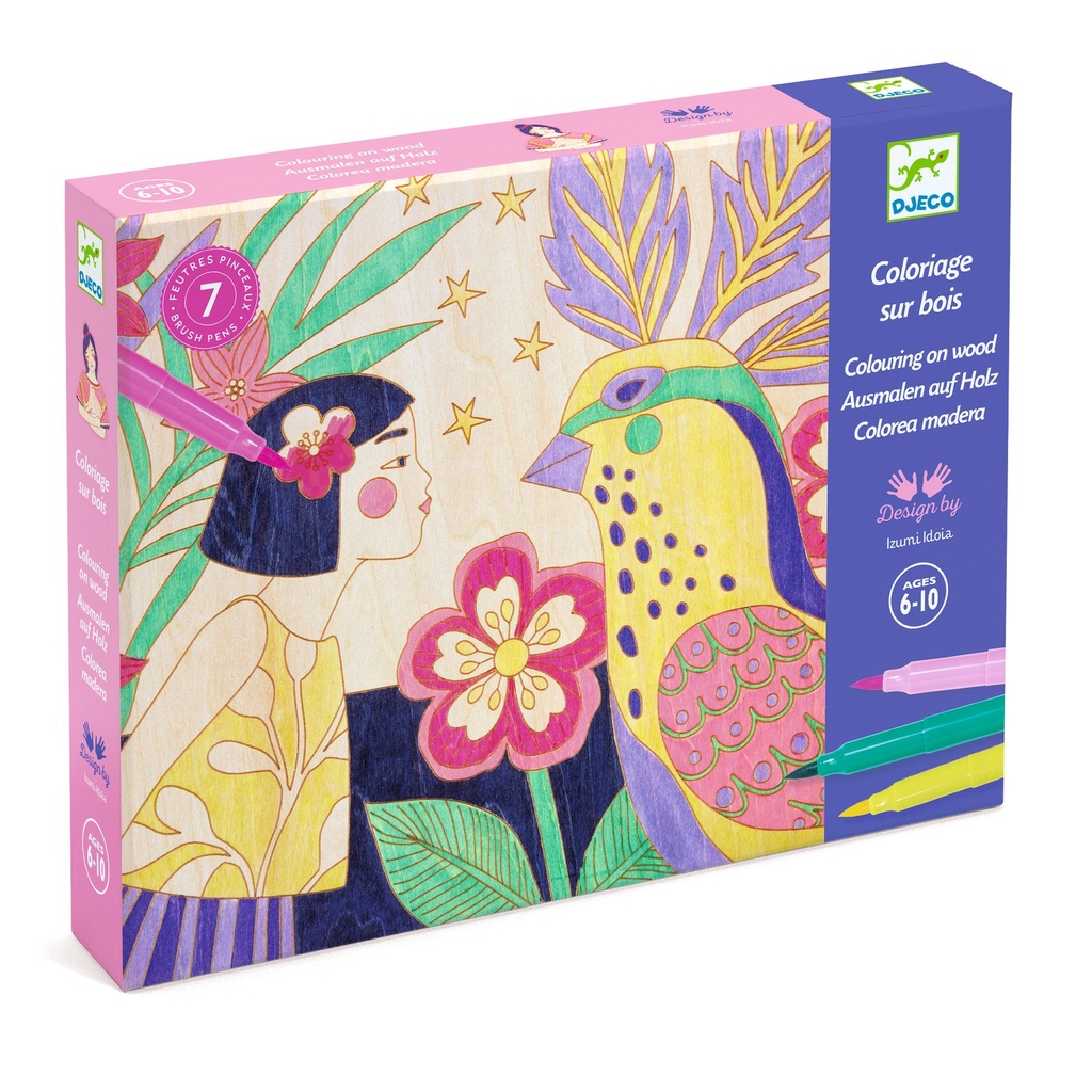 Coloriages sur bois - Sweet girls