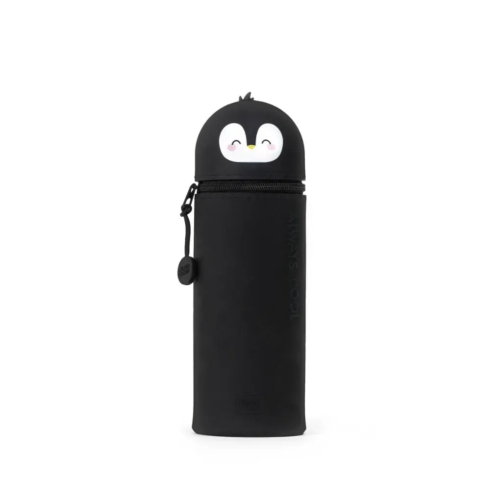 [LEGAMI-KA0015] Trousse en silicone 2 en 1 Pinguin Kawaii