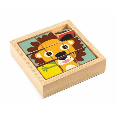 3 Puzzles 9 pcs en bois Tournanimo