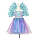 Robe de paon Tamara + ailes de fées - 3-4 ans - 98-104cm