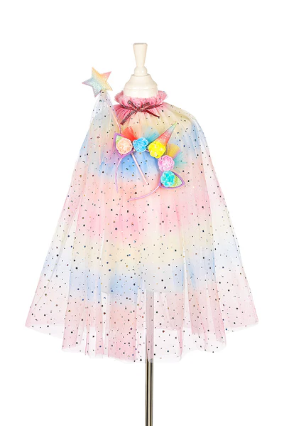 Cape licorne + diadème + baguette 