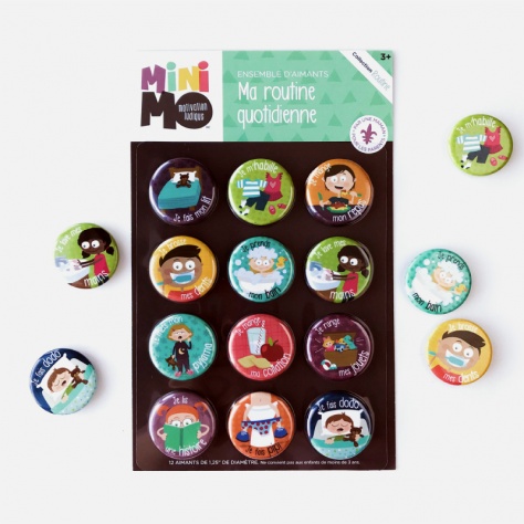  Ma routine quotidienne (12 aimants)