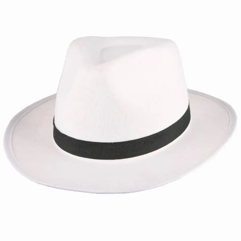 Chapeau Feutre Al Capone Blanc