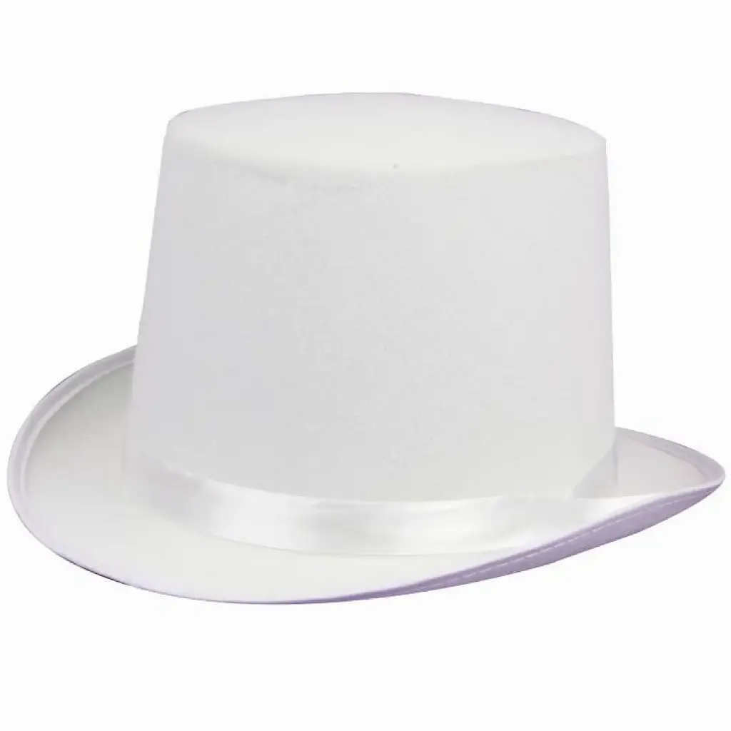 Chapeau Haute Forme Feutre blanc