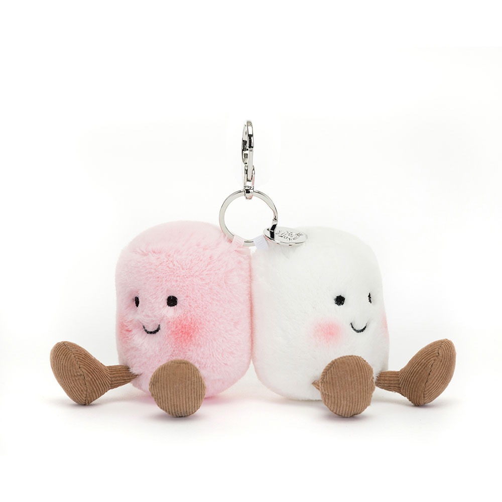 Amuseable pair of marshmallows bag charm 