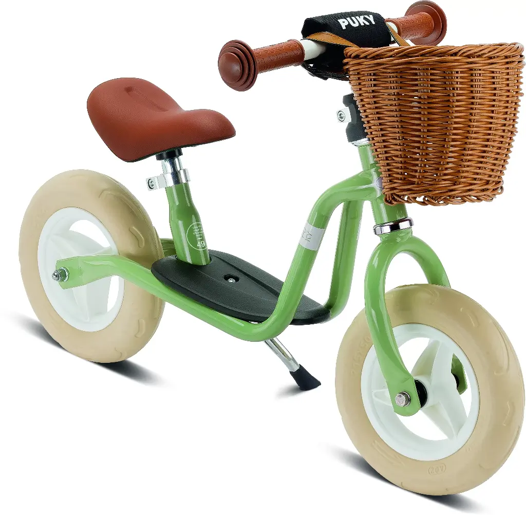 Vélo puky LR M - petit vert avec panier