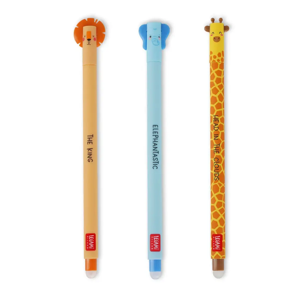 Set de 3 bics effaçables savane