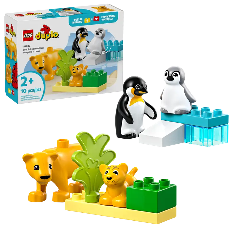 Duplo - Familles d’animaux sauvages : pingouins et lions