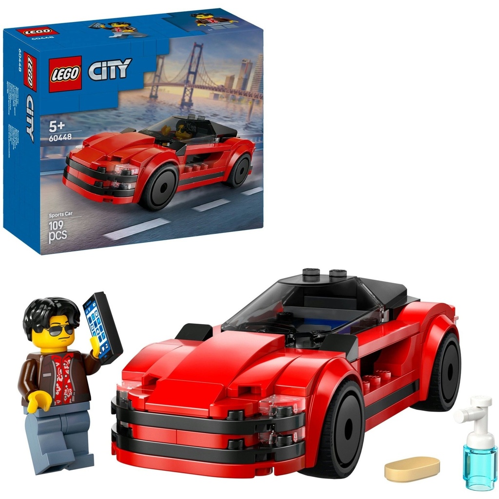 Lego City 60448 - Voiture de sport rouge