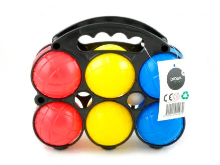 Jeu de pétanque en plastique 6 boules 