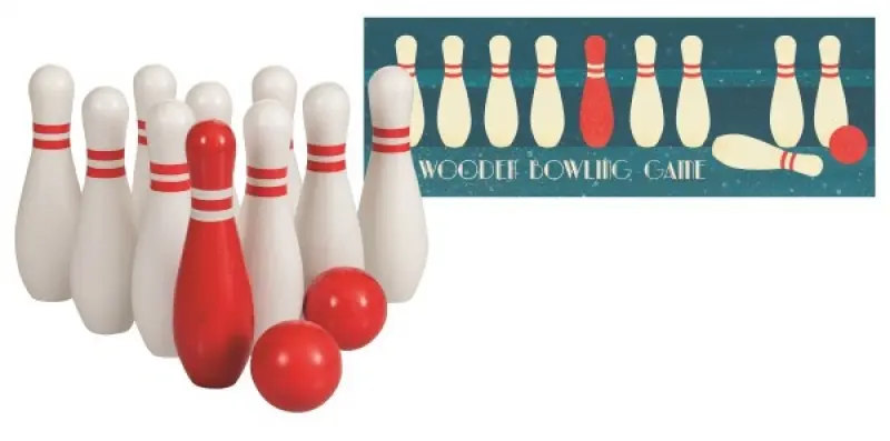 Wooden bowling game