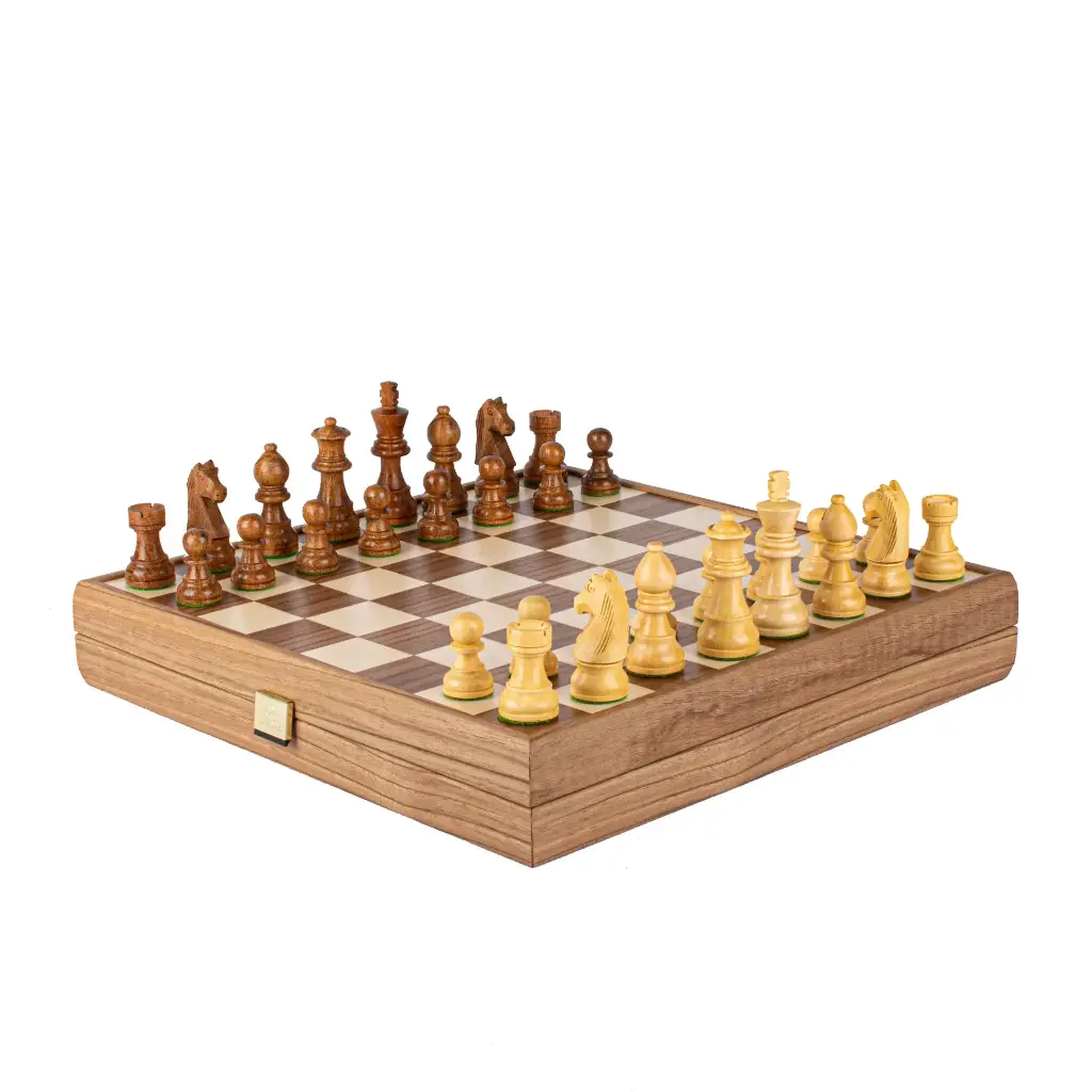 Set d'echec Staunton / noyer 35 cm