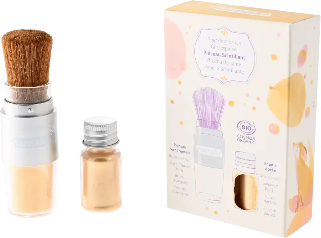 namaki - pinceau magique et poudre scintillante dor
