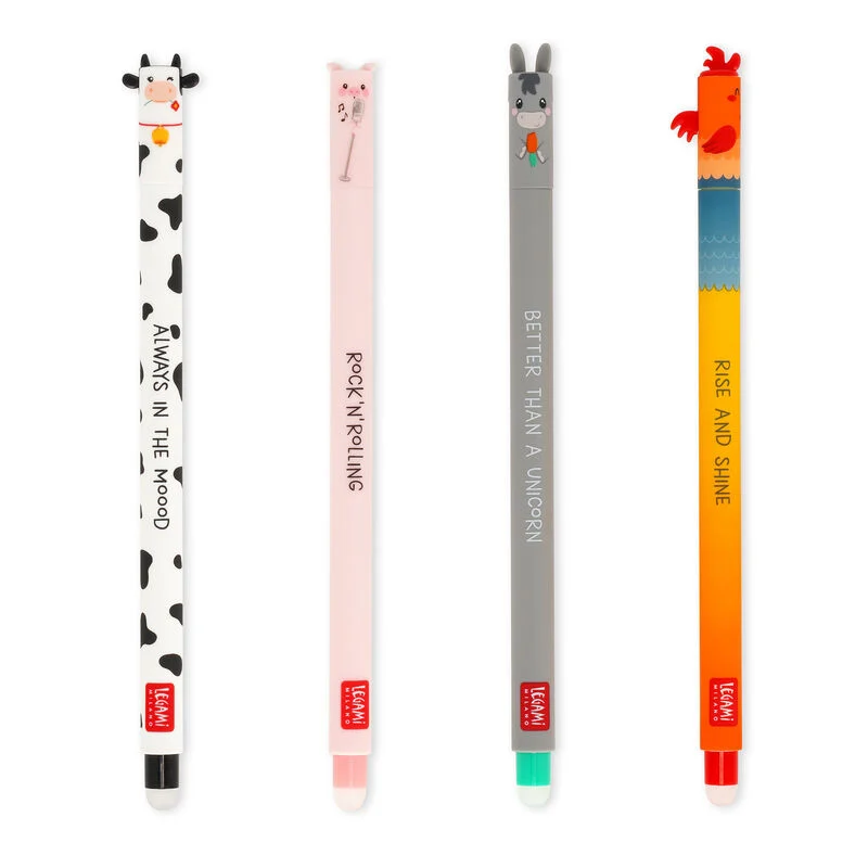 Set de 4 bics effaçables ferme
