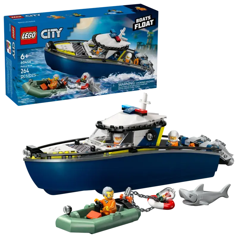  LEGO City - La course-poursuite en bateau de police