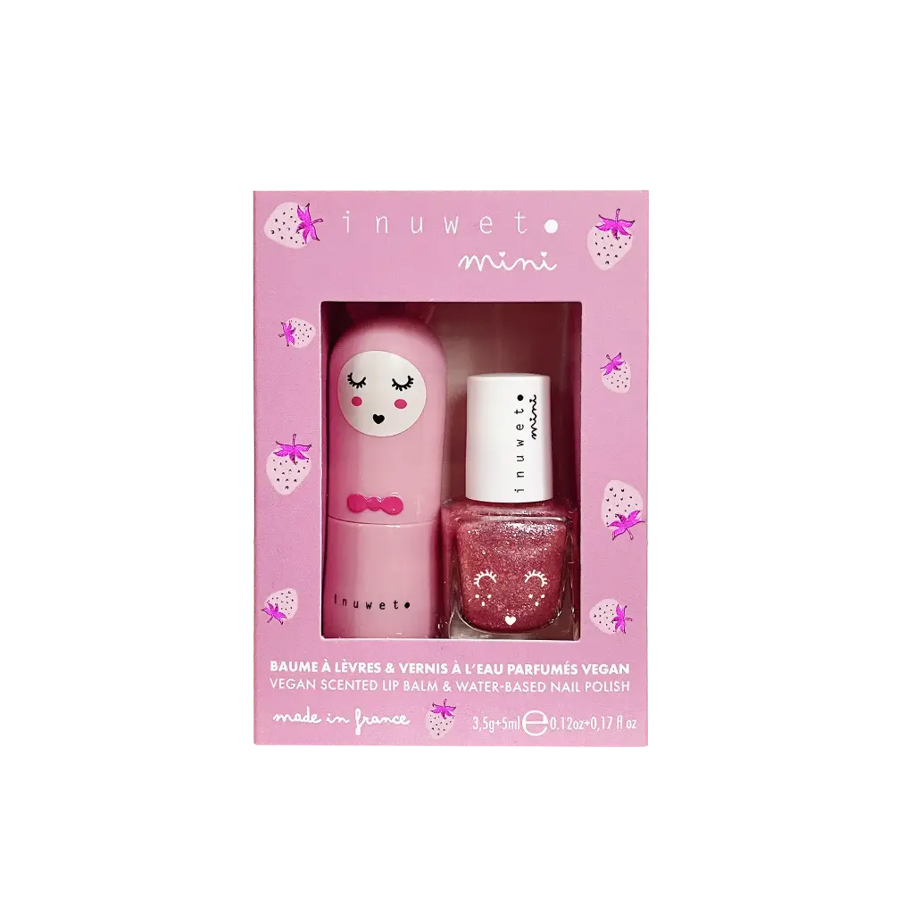 baume à lèvres et vernis à l'eau parfumés