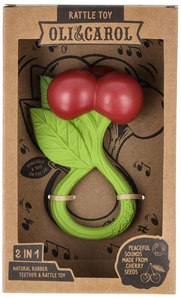 Rattle toy - cerise