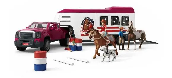 PICK-UP ET SA GRANDE REMORQUE ÉQUESTRE