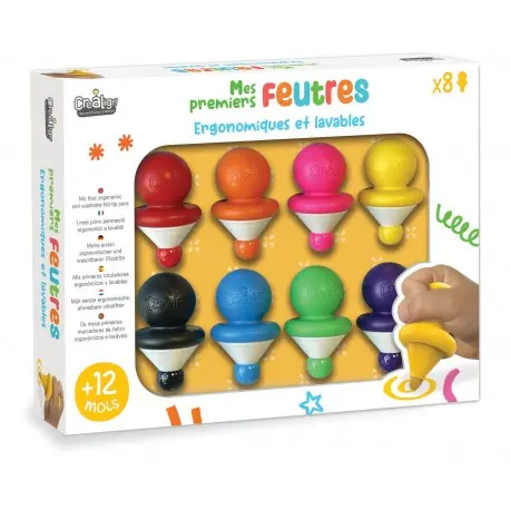 Mes premiers feutres ergonomiques et lavables - 8pcs