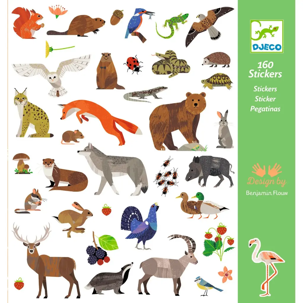 STICKERS PAPIER - FAUNE - FSC MIX
