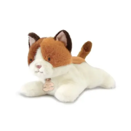 Histoire d'ours -  Peluche Chat allongee - Les P'tits Relax - 22 cm