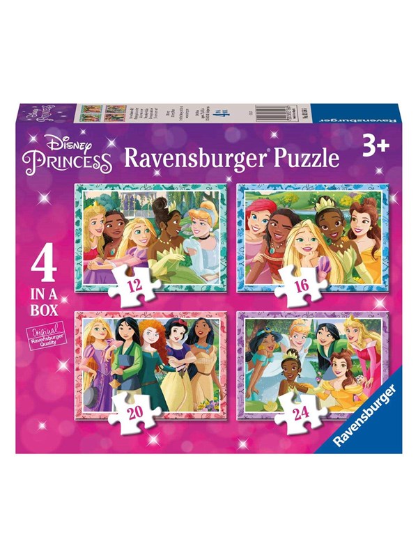 4 Puzzles - Disney Princesses (12, 16, 20, 24)