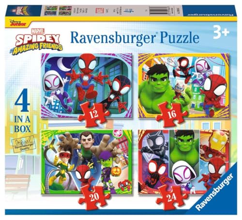 Spidey and His Amazing Friends 4 in a Box Puzzle