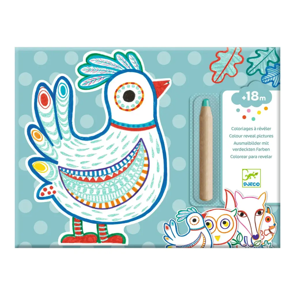 Coloriages à révéler - Animaux de la forêt
