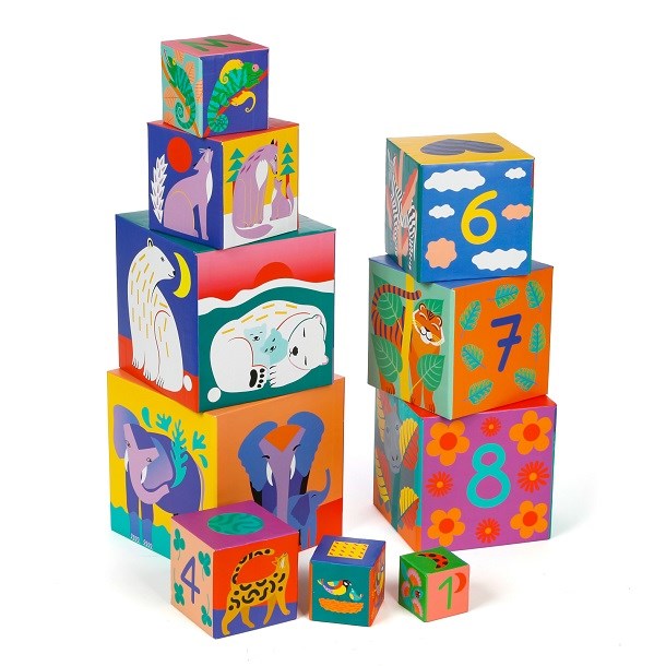 10 cubes - Animaux sauvages 