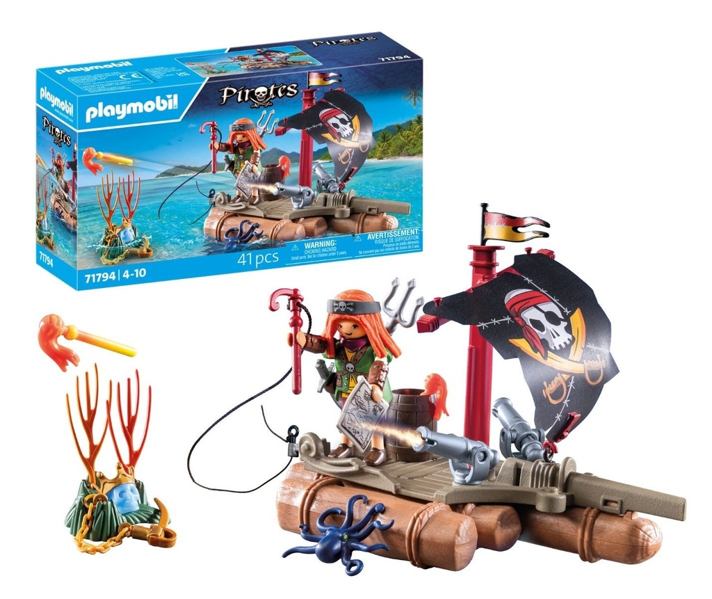 Pirates -  Pirate avec radeau flottant
