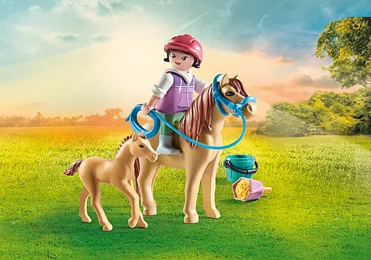 Playmobil 71498 Enfant avec poney et son bébé
