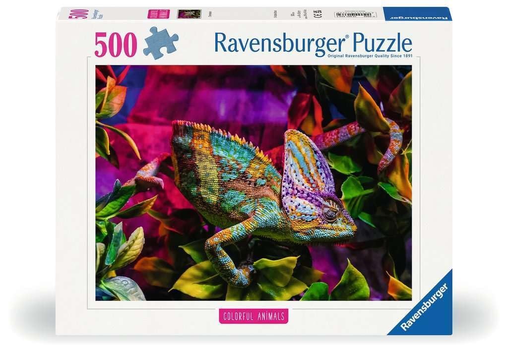 Ravensburger Puzzle  Colorful Animals - Chamëleon - 500 Pièces