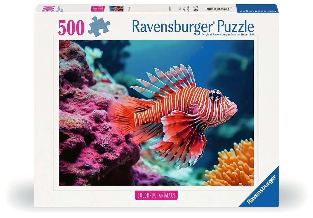 Ravensburger Puzzle Colorful Animals - Poisson-lion - 500 Pièces