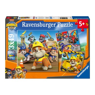 Ravensburger Paw Patrol Rubble & Crew Toys and Gifts - 3x 49pcs Puzzle