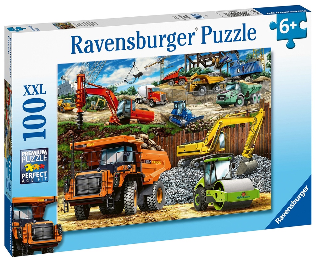 129737 Puzzle 100pc XXL - Véhicules de construction 