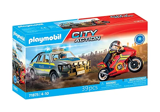 71875 Pick-up de police, moto & 2 personnages