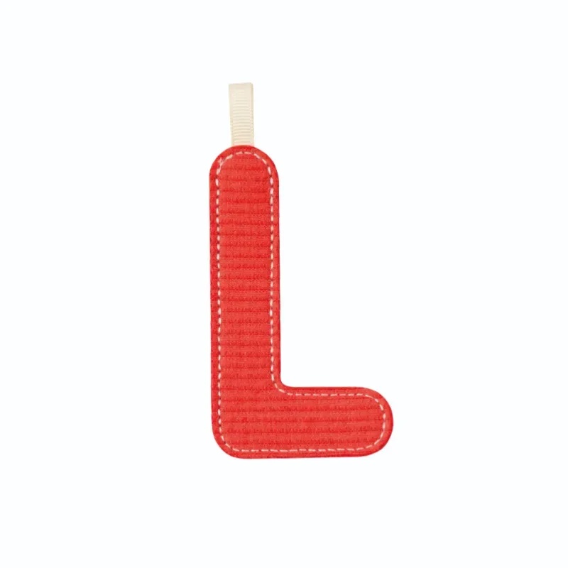 Lettre L rouge phosphorescente 