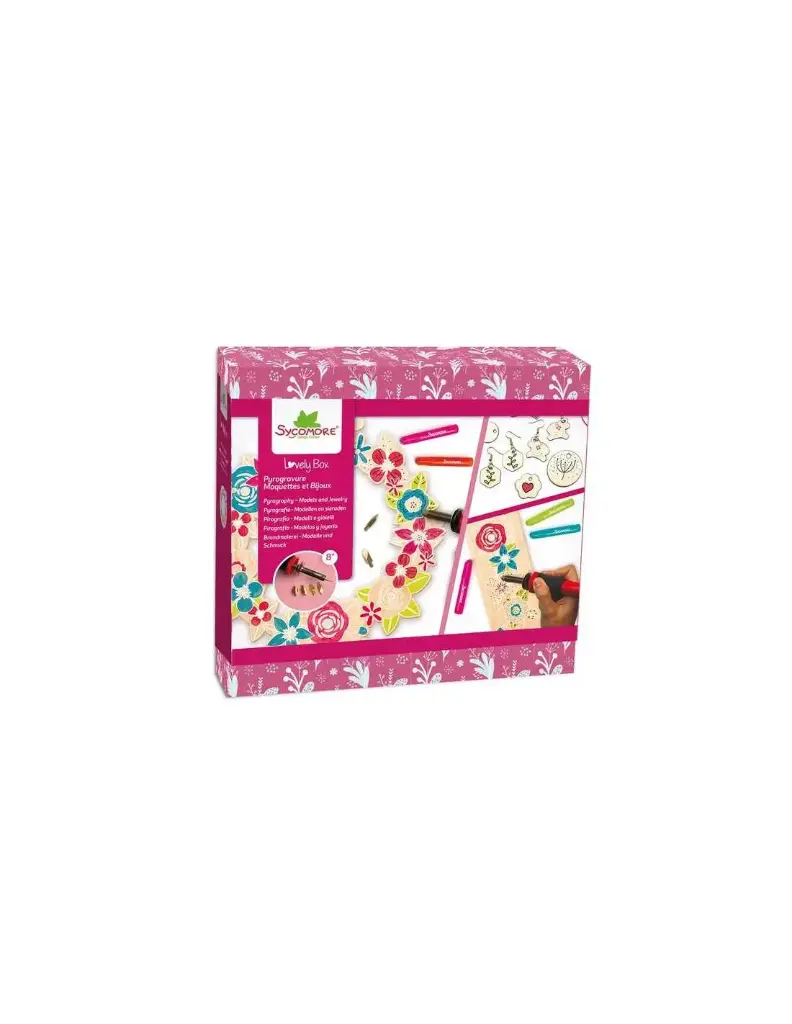 Lovely box - Coffret pyrogravure maquette et bijoux 